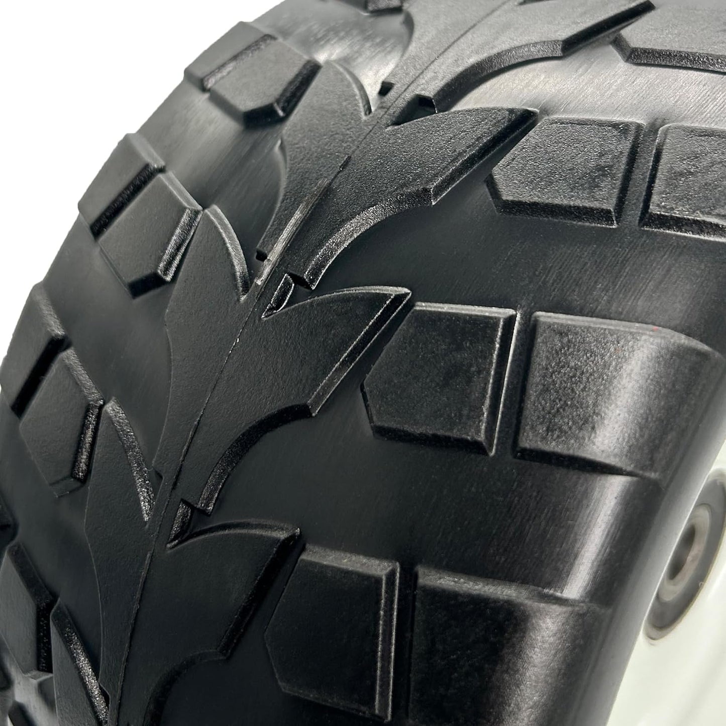 12x6.00-6 Flat Free Tire, 5/8 & 3/4 Bearing and 3" Center Hub Replacement for Bad Boy Mower