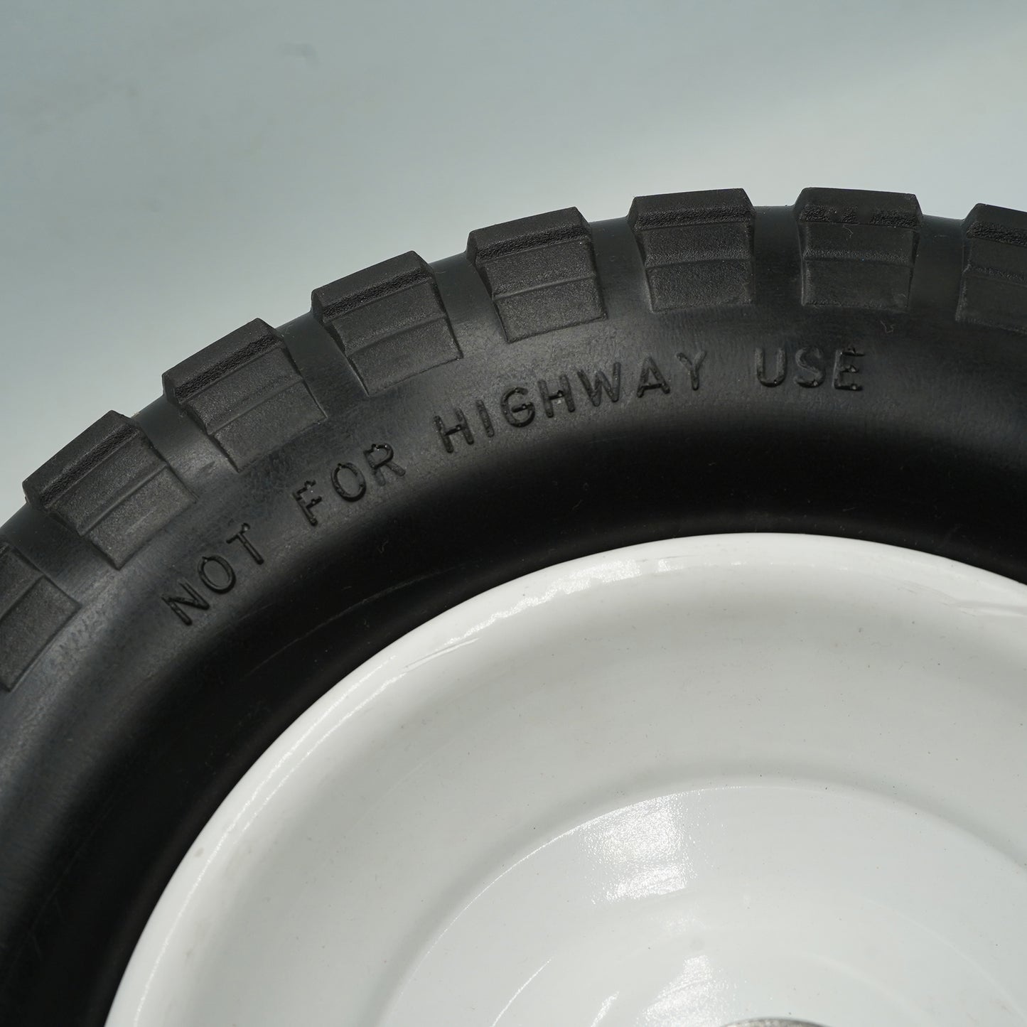4.10/3.50-6 Flat Free Tire with 1inch and 3/4 Bearings, 3" Center Hub, Set of 2