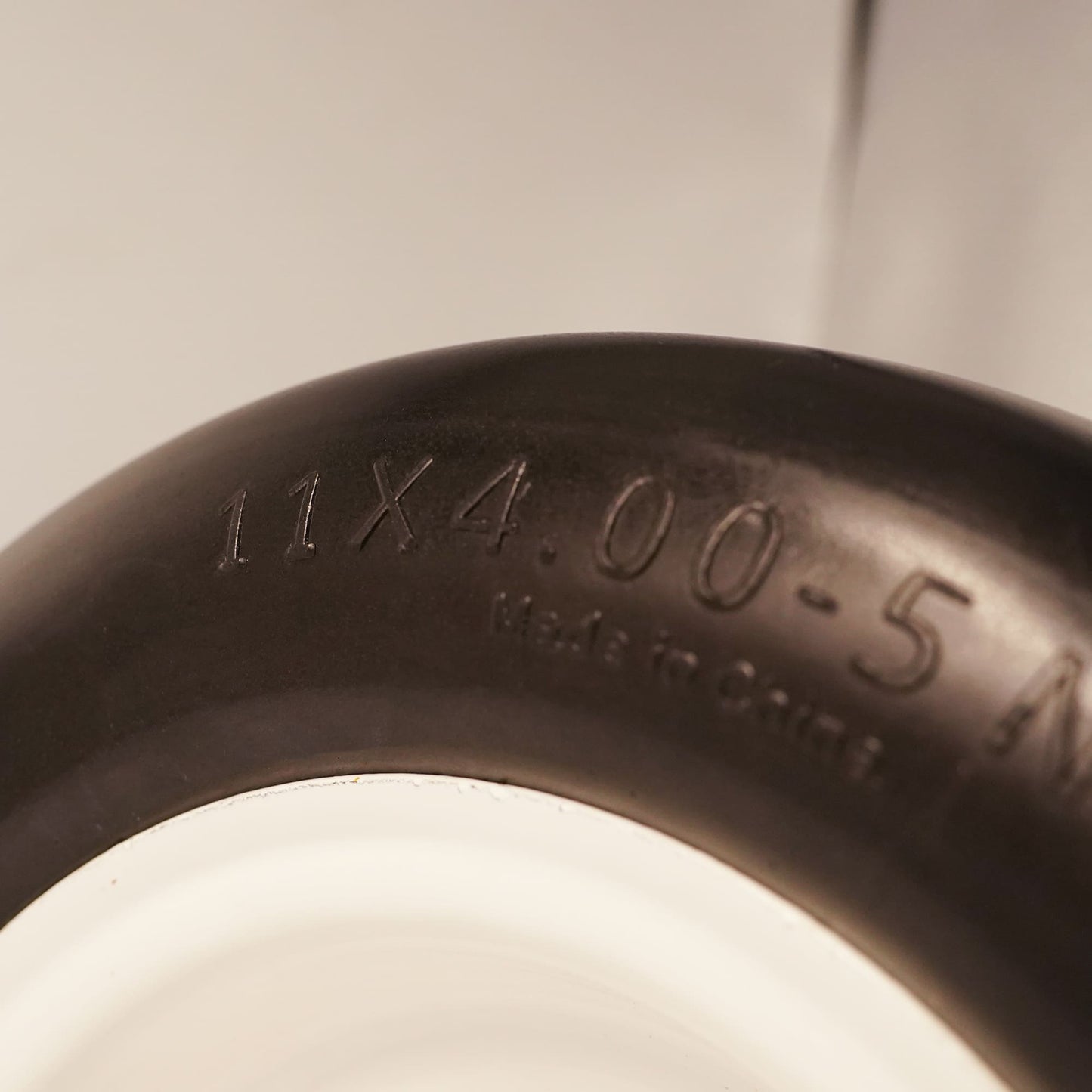 11x4.00-5 Tire Flat Free, 3/4” 1/2” & 5/8” Bearings, 3.5” - 5” Center Hub 11x4.00-5 Tire with Rim