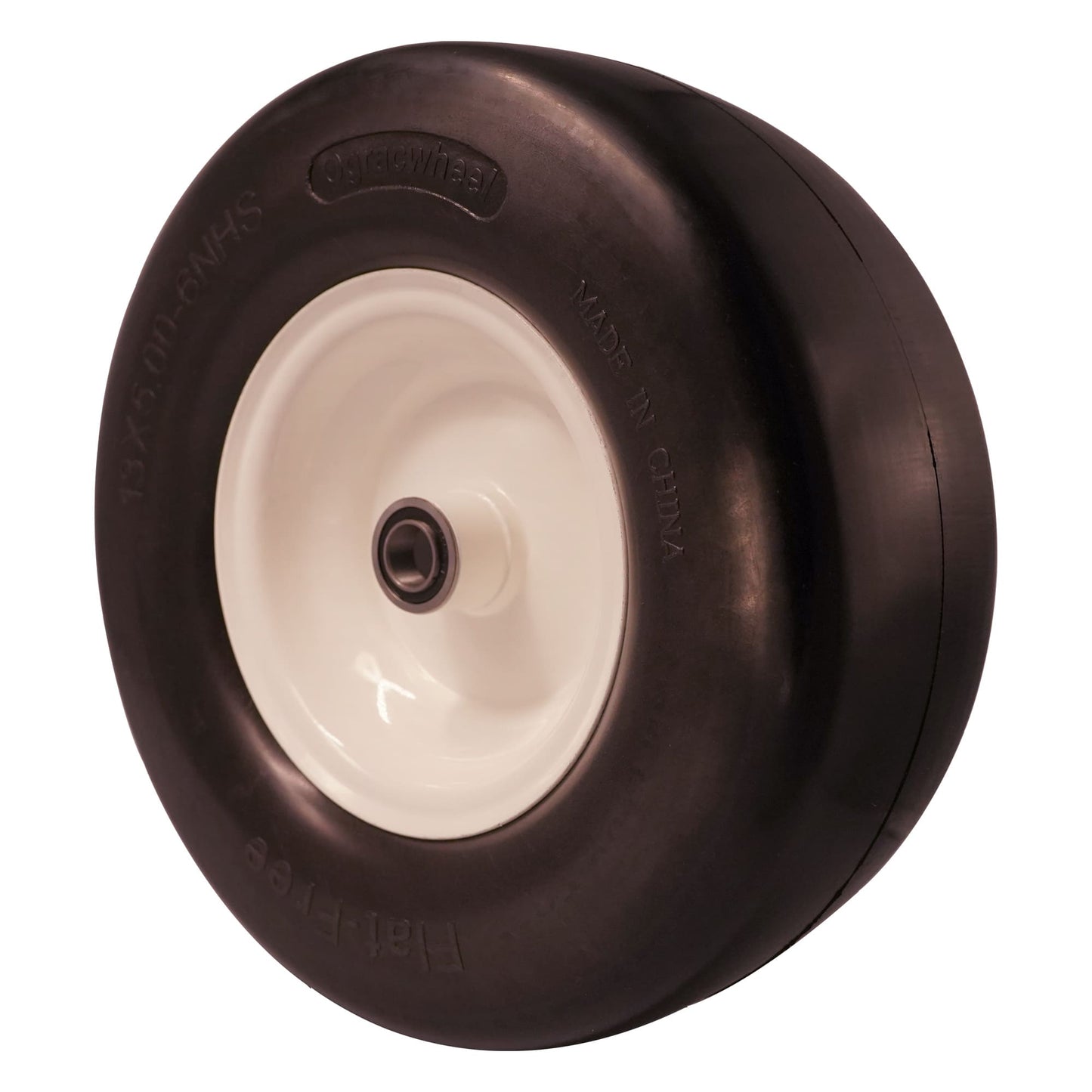 11x4.00-5 Tire Flat Free, 3/4” 1/2” & 5/8” Bearings, 3.5” - 5” Center Hub 11x4.00-5 Tire with Rim