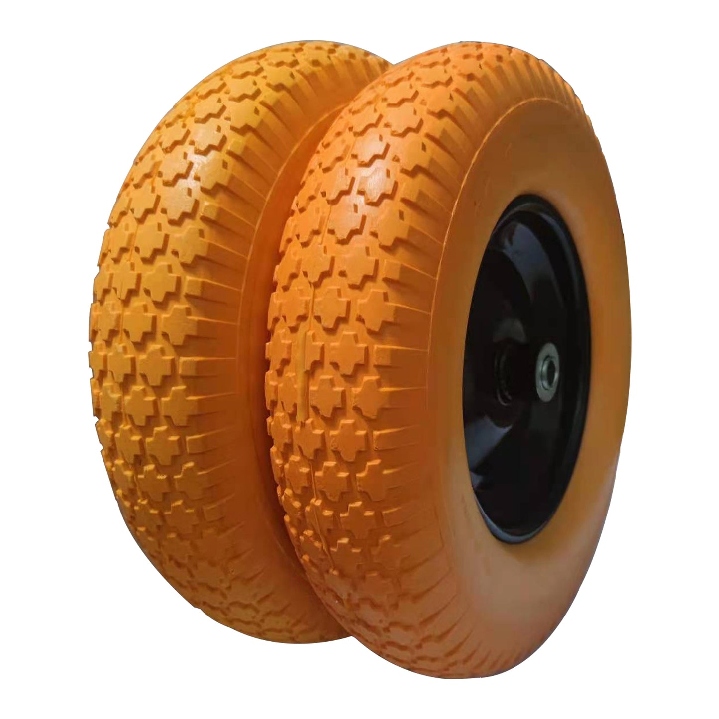 4.80/4.00 x 8 tire, 3/4 & 5/8 Bearings, 3.5" Center Hub 16 inch Flat Free Wheelbarrow Tire