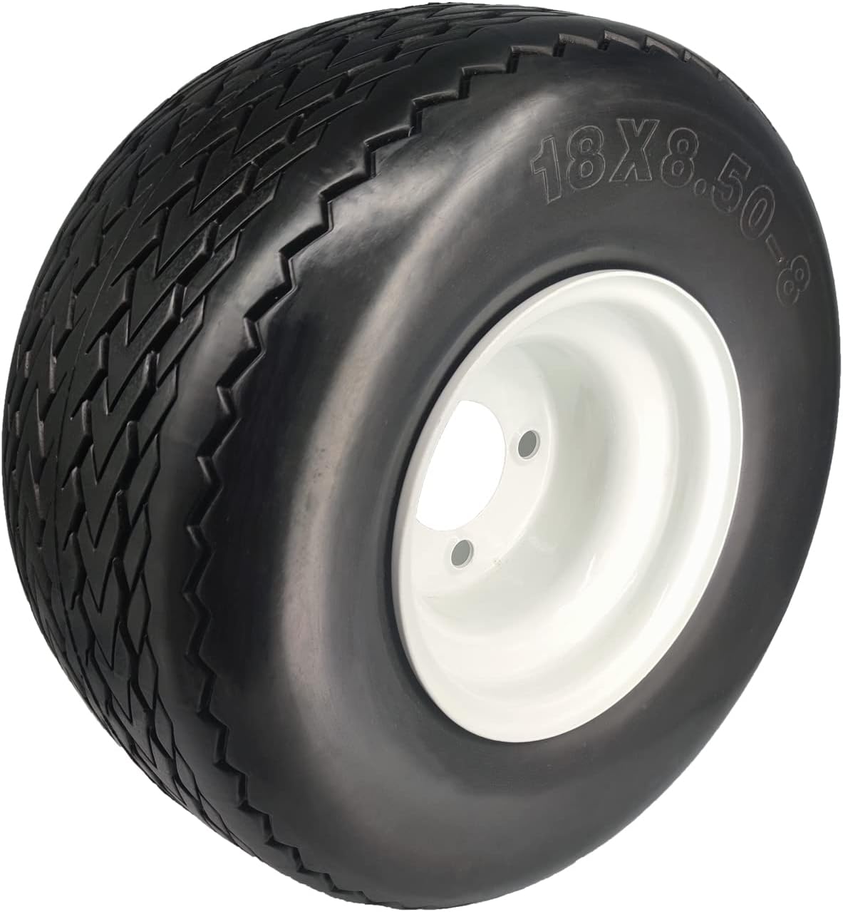 18x8 50 8 Lawn Tire with Rim, Flat Free 18x8.50-8 Tire and Wheel with 4 Lugs