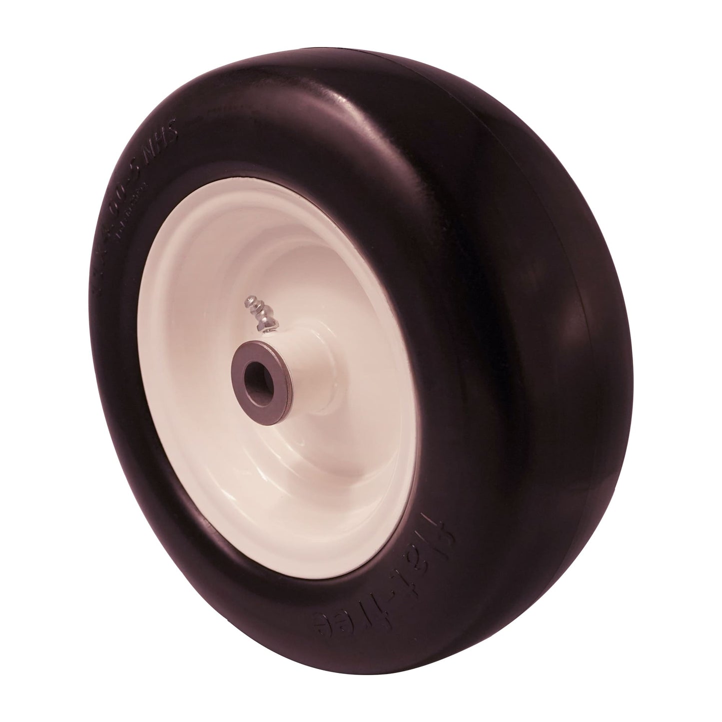 11x4.00-5 Tire Flat Free, 3/4” 1/2” & 5/8” Bearings, 3.5” - 5” Center Hub 11x4.00-5 Tire with Rim