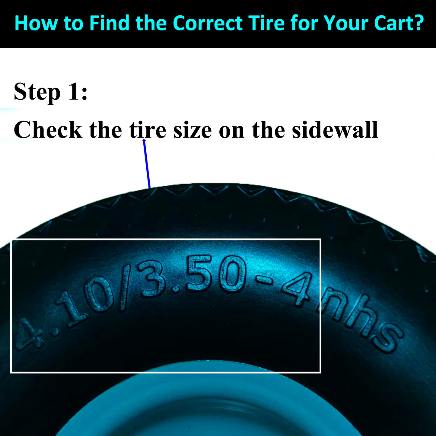 4.10/3.50 x 4 Tire Flat Free, 3/4 Axle, 3.0-3.5" Center Hub 10 inch Solid Tire (Set of 2)