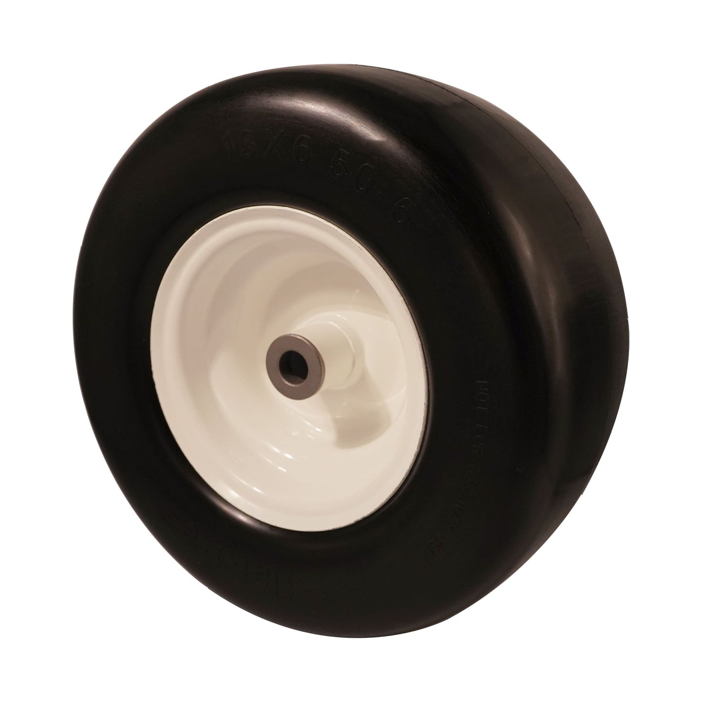 13x6.50-6 Tire, 3/4 5/8 & 1/2 inch Bearing, 4.0"-6.0"Center Hub Flat Free Tire for Zero Turn Lawn Mower(Set of 2)