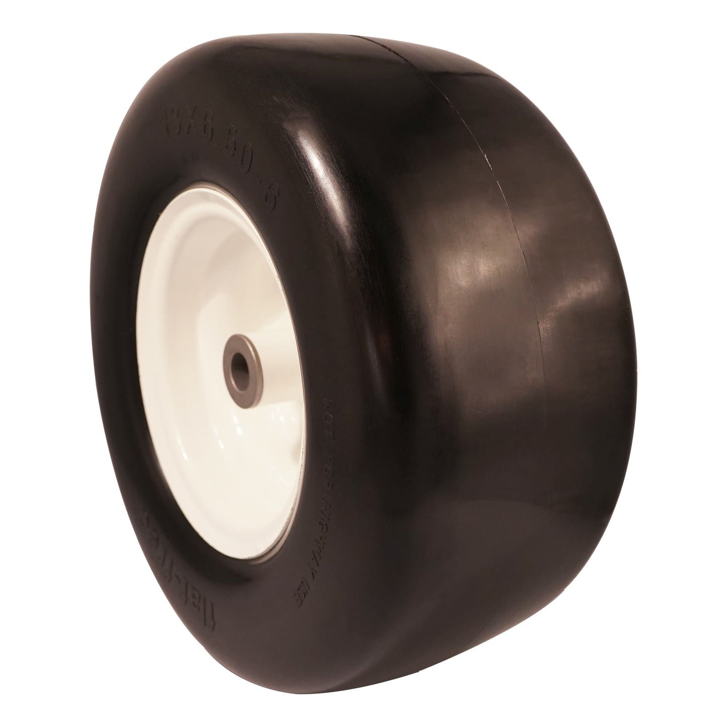13x5 00 6 Flat Free Tire, 3/4 5/8 & 1/2 inch Bearings, 3.25” - 6” Center Hub 13x5.00-6 Tire and Rim for Lawn Mower(Set of 2)