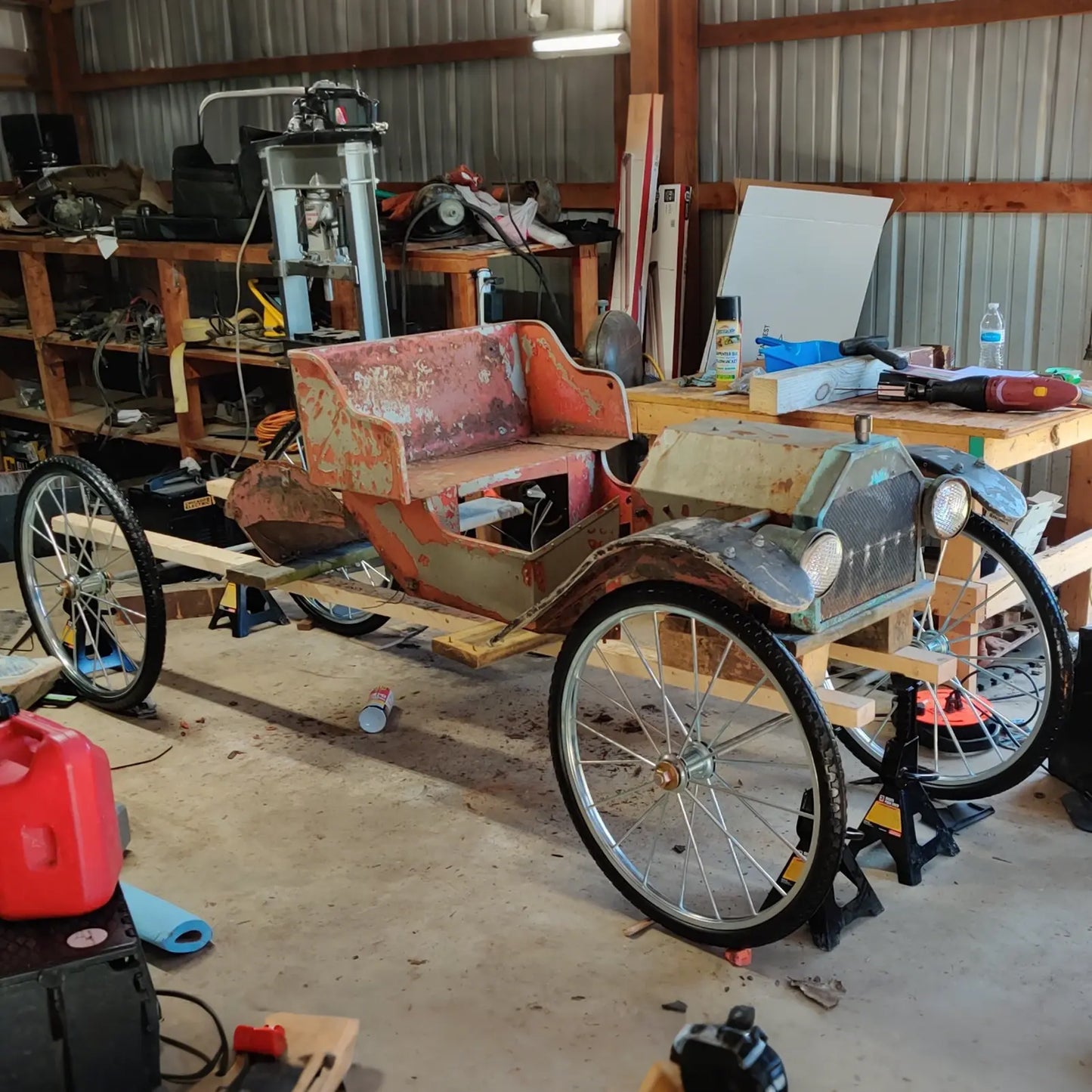 26 inch Flat Free Tire, 5/8 Bearings, 4" Center Hub Wheelbarrow/Mobile ChickenShaw/Deer Cart Wheel