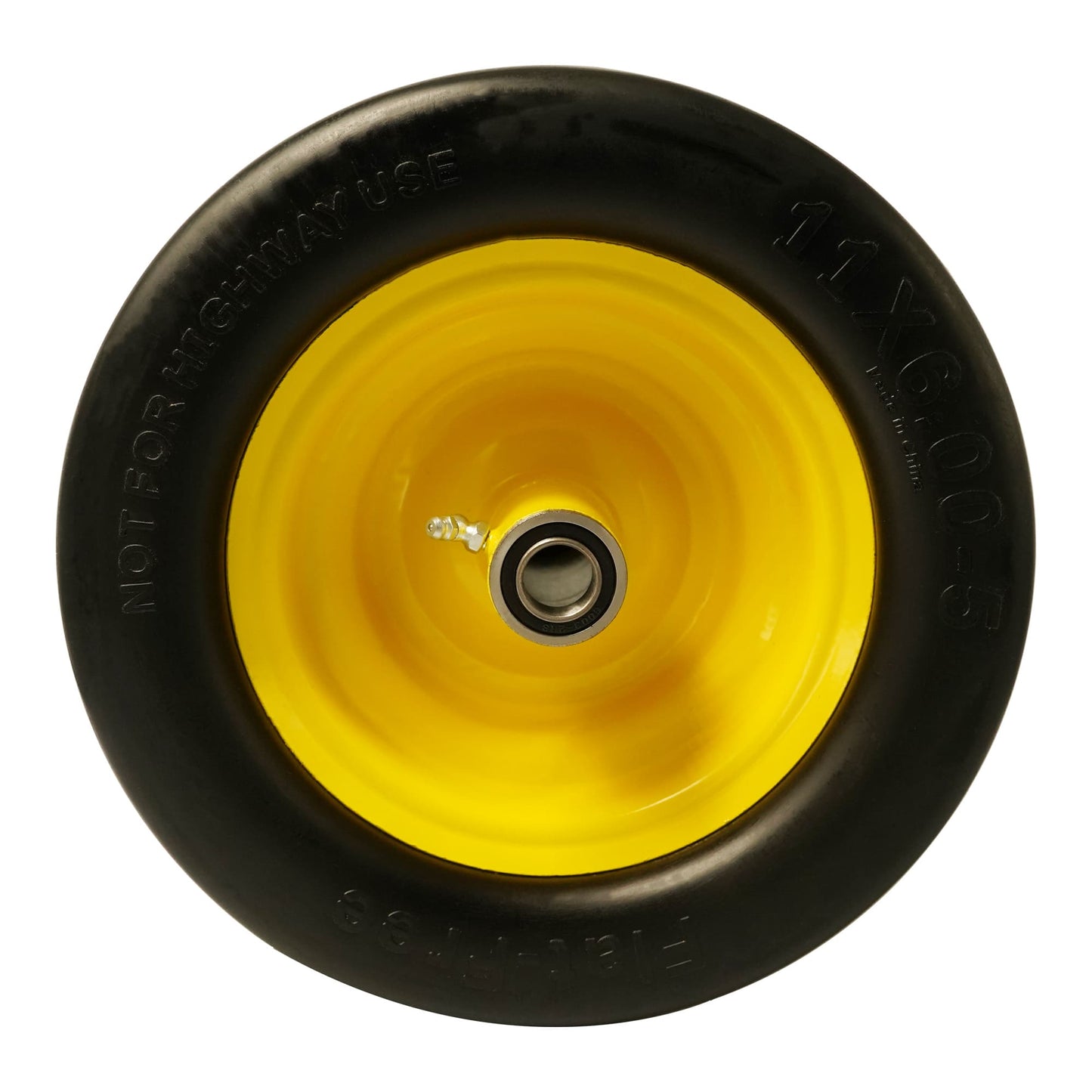 11x6 00 5 nhs, 3/4 & 5/8 Bearings, 5.9"-8.46"Center Hub 11x6.00-5 Tire Flat Free(Set of 2)
