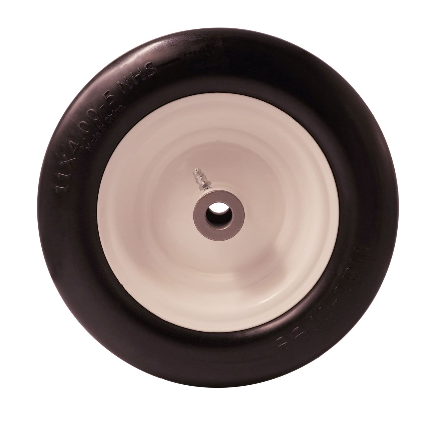 11x4.00-5 Tire Flat Free, 3/4” 1/2” & 5/8” Bearings, 3.5” - 5” Center Hub 11x4.00-5 Tire with Rim