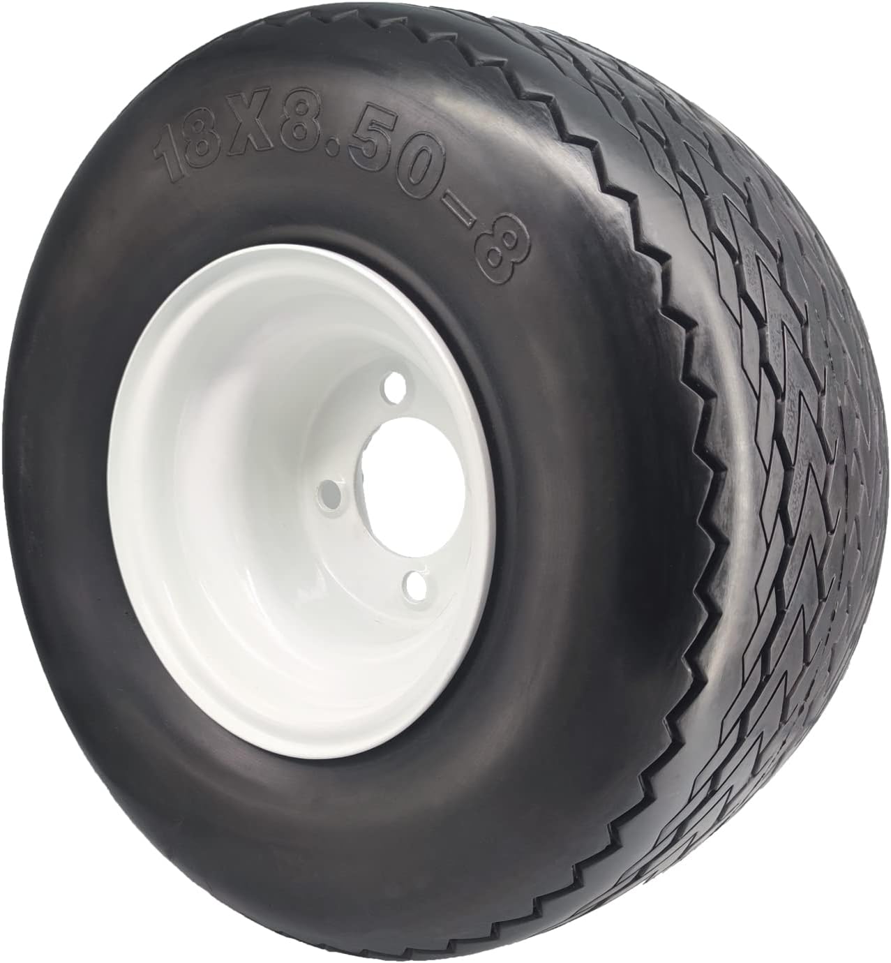 18x8 50 8 Lawn Tire with Rim, Flat Free 18x8.50-8 Tire and Wheel with 4 Lugs