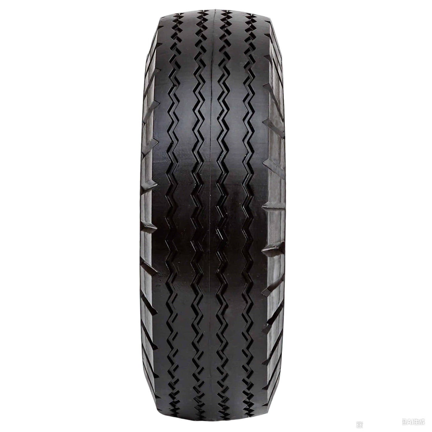 4.10/3.50-4 Tire and Wheel with 1/2 Bore, 2.25" Offset Hub 3-4” Center Hub 10 inch Solid Tire(Set of 2)