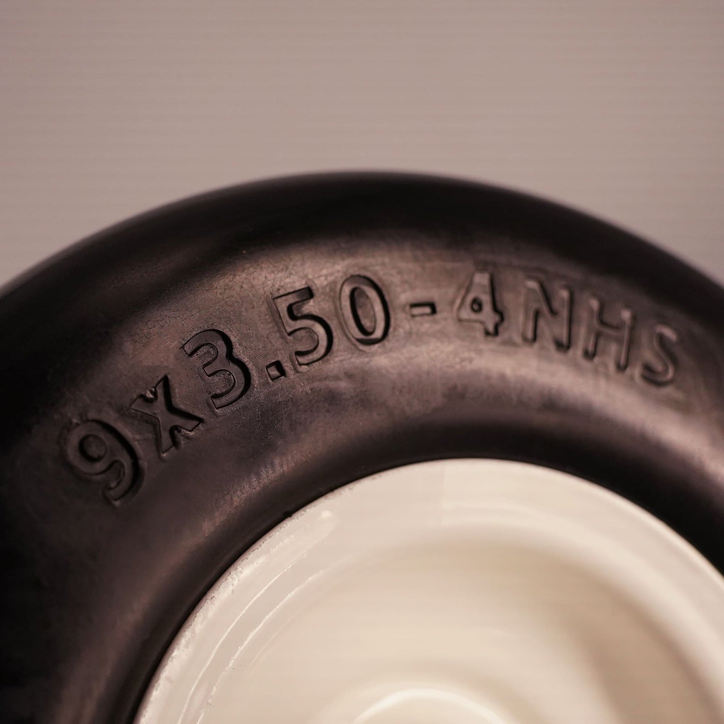 9x3 50 4 Tire and Wheel, 1/2 & 5/8 Bearings, 3.5”- 5” Center Hub Flat Free Front Tire (Set of 2)