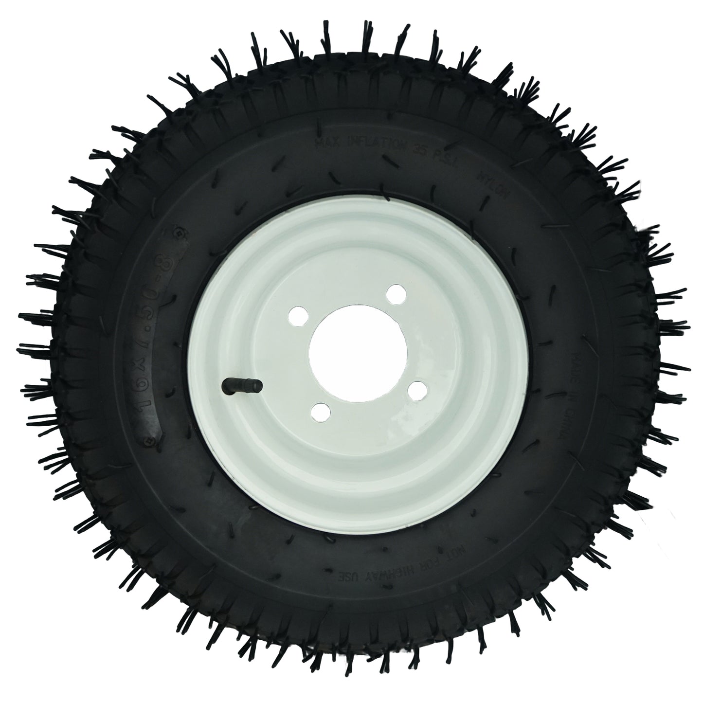 16x7.50-8 Tire and Wheel with 3/4 & 1 inch Bearings, 3” Center Hub, 440lbs, 4PR(Set of 2)