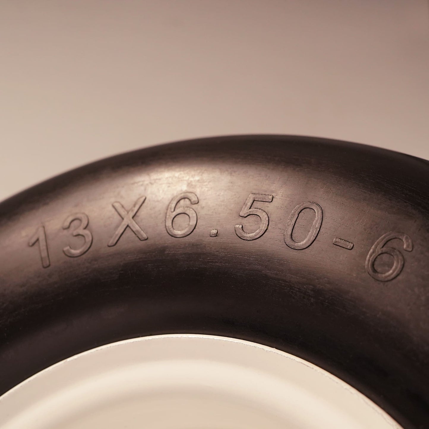 13x6.50-6 Tire, 3/4 5/8 & 1/2 inch Bearing, 4.0"-6.0"Center Hub Flat Free Tire for Zero Turn Lawn Mower(Set of 2)
