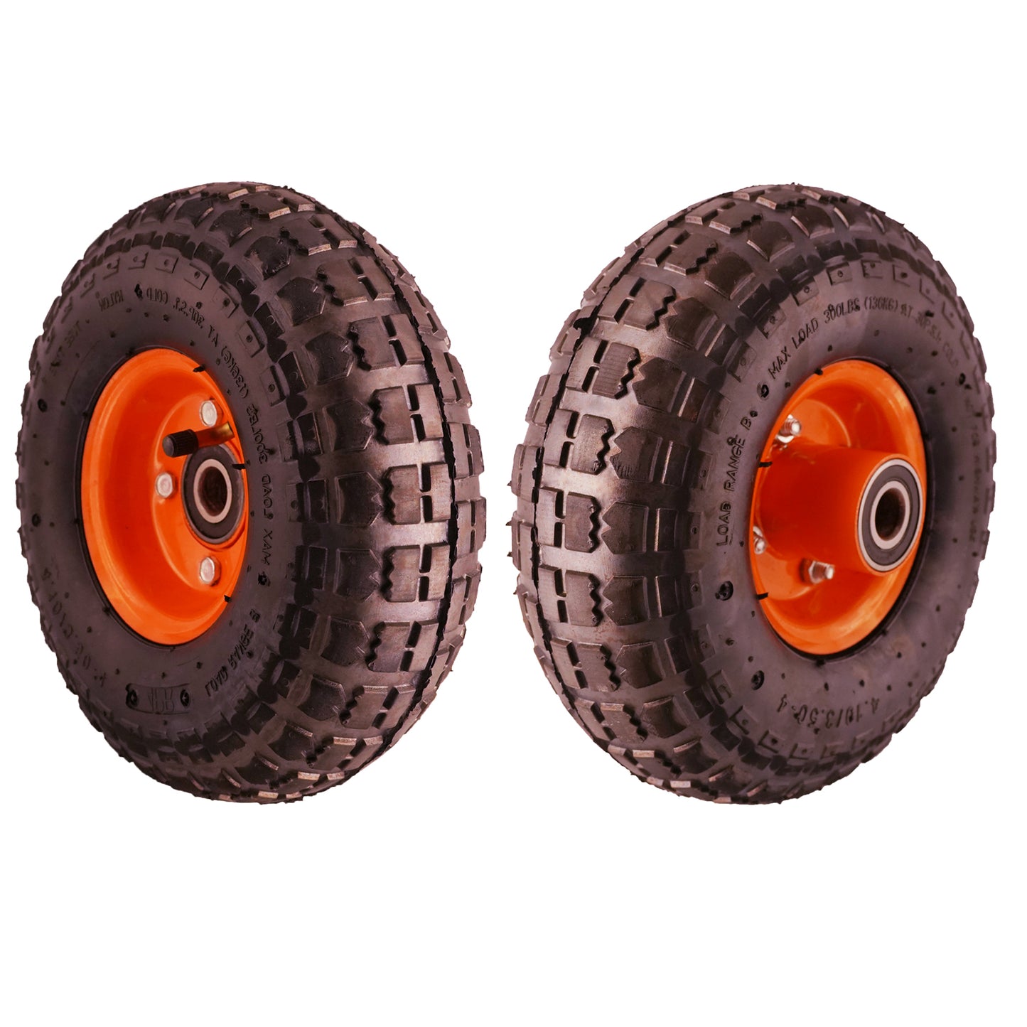Mower Sulky Wheels 10 inch, 5/8 & 3/4 Axle, 2.25"-5.00" Hub, Compatible with X2 Sulky, 600 lbs