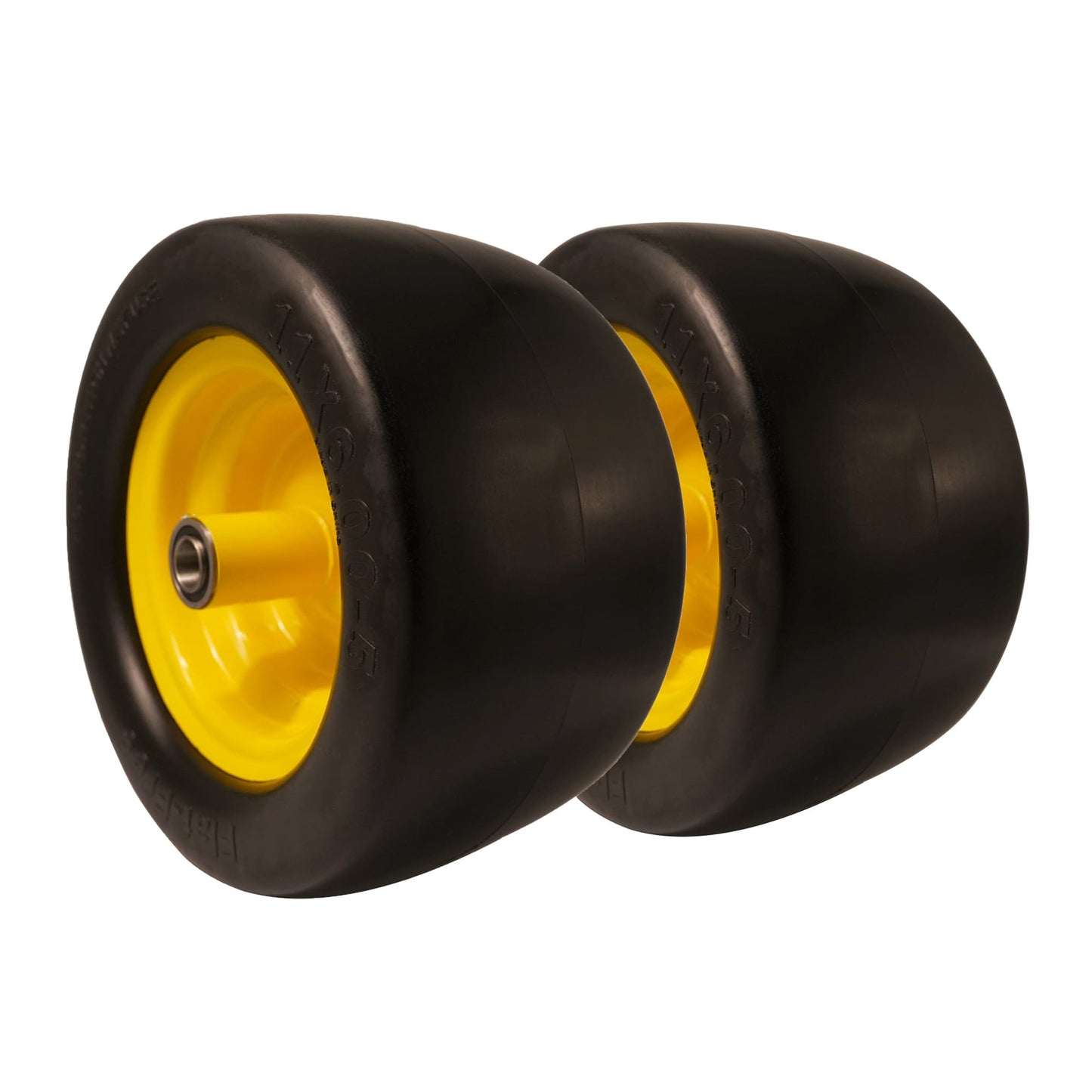 11x6 00 5 nhs, 3/4 & 5/8 Bearings, 5.9"-8.46"Center Hub 11x6.00-5 Tire Flat Free(Set of 2)