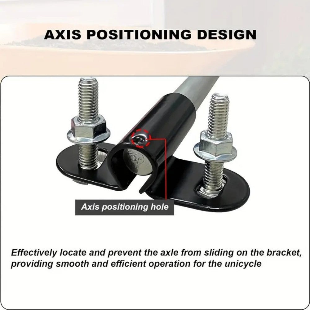 3/4 Axle Kit, 10" x .75" Wheelbarrow Axle and 2.1” x 3.3” Brackets