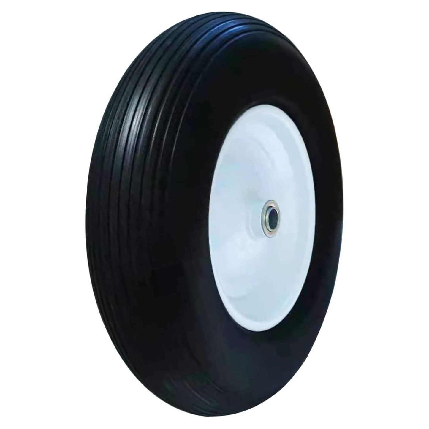 Flat Free 1 inch Axle Wheelbarrow Tire 4.80-8 Flat Free, 3" Hub - RelaxHome