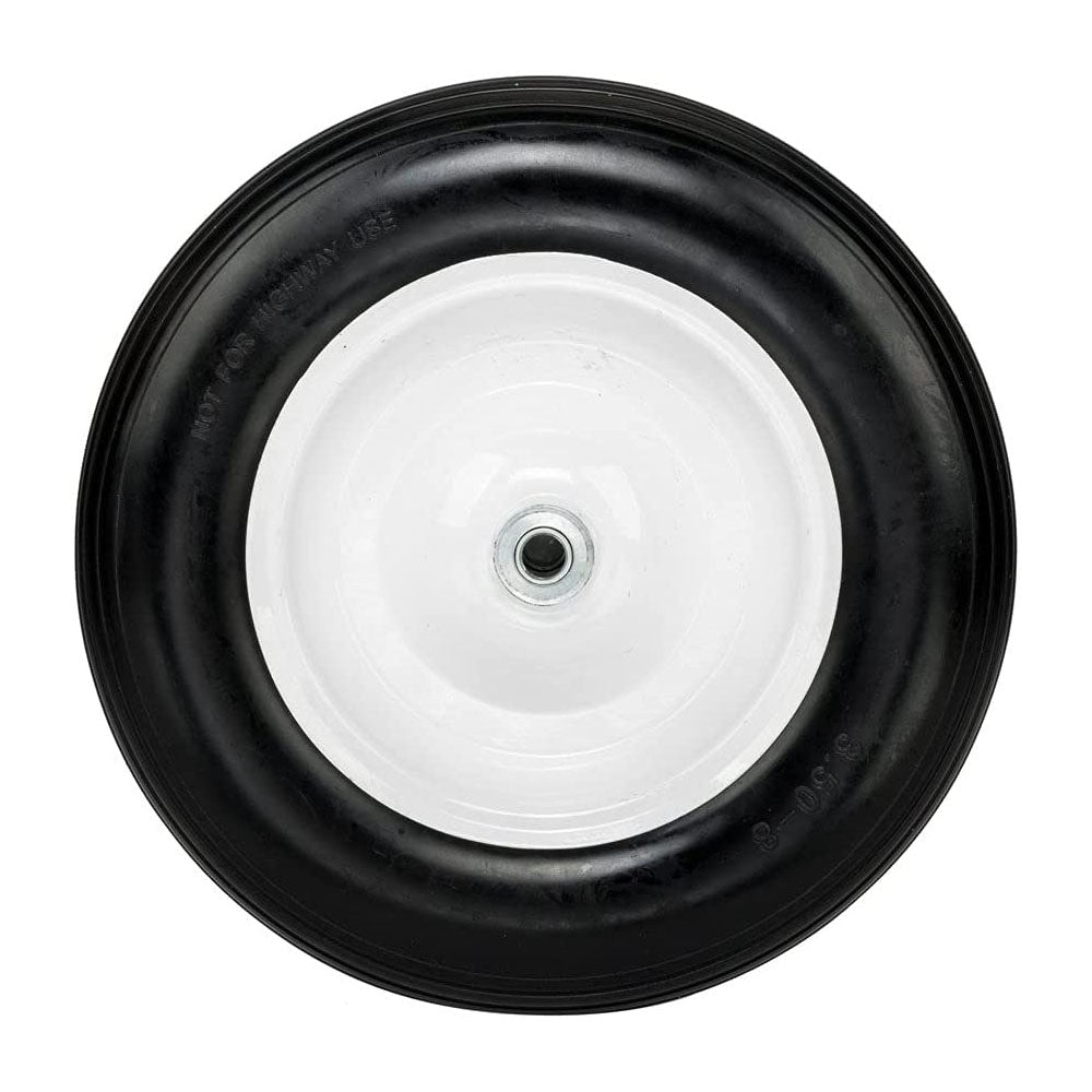 Flat Free Wheelbarrow Tire 3.50-8, 5/8 & 3/4 Bearing, 3" Hub - RelaxHome
