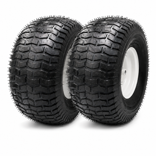 20x10.00-8 Lawn Mower Tire and Wheel, 3/4" Borehole, 3.5" Offset Hub, 3/16" Keyway, 4 Ply