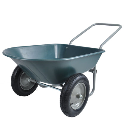 2 Wheel Wheelbarrow Heavy Duty, 300lbs Weight Capacity