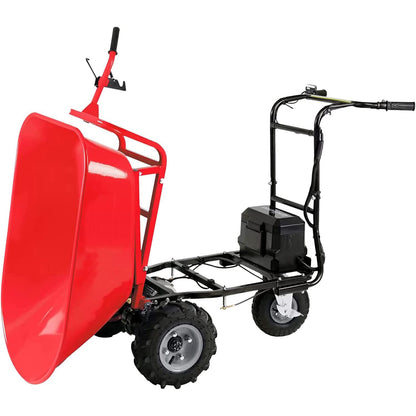 Electric Wheelbarrow, 48V28Ah 500W Capacity 500lbs (230kg)