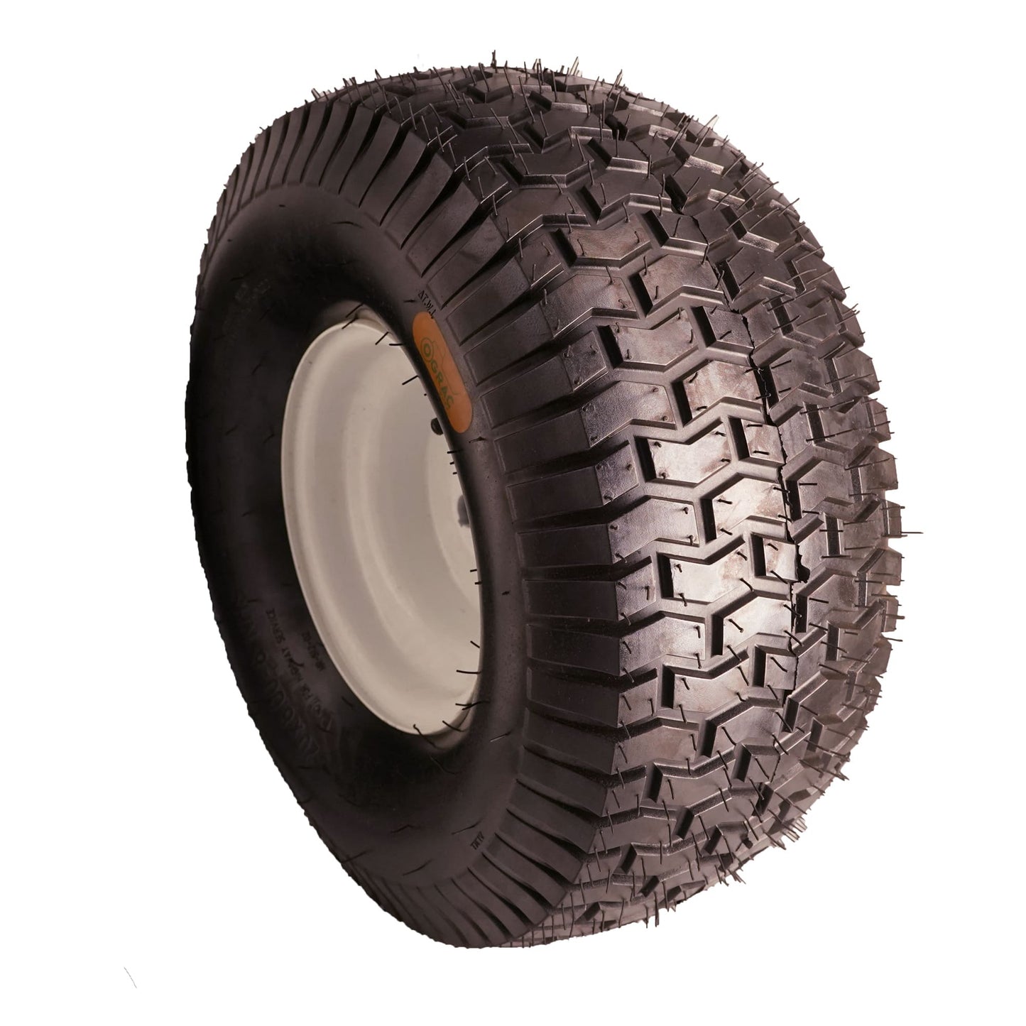 20x8.00-8 Lawn Mower Tire and Wheel Tubeless with 3/4 Bushing, 3.5”Offset Hub and 3 1/16” Keyway