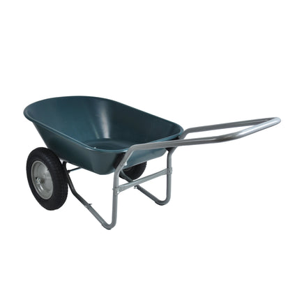 2 Wheel Wheelbarrow Heavy Duty, 300lbs Weight Capacity