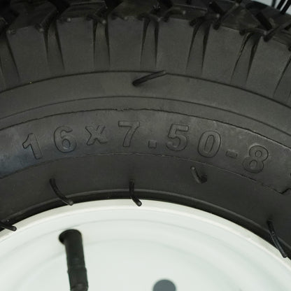 16x7.50-8 Tire and Wheel with 3/4 & 1 inch Bearings, 3” Center Hub, 440lbs, 4PR(Set of 2)