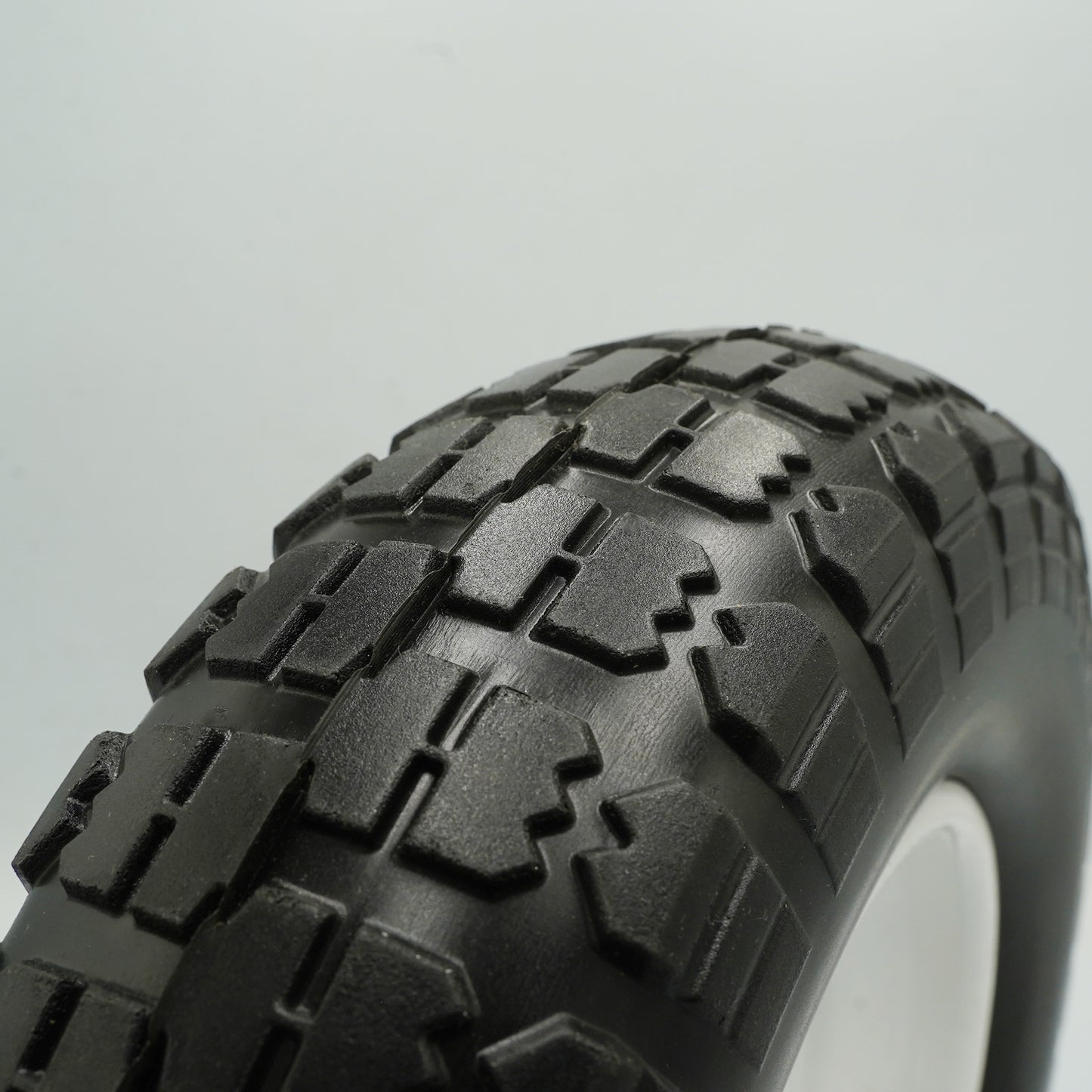 4.10/3.50-6 Flat Free Tire with 1inch and 3/4 Bearings, 3" Center Hub, Set of 2