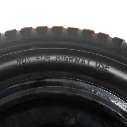 12x5.00-6 Flat Free Tire and Wheel, Solid 5/8 & 3/4" Bore 500-6 Tire on Rim for Wheelbarrow/Dolly/Garden Cart, Compatible with 13x5.00-6