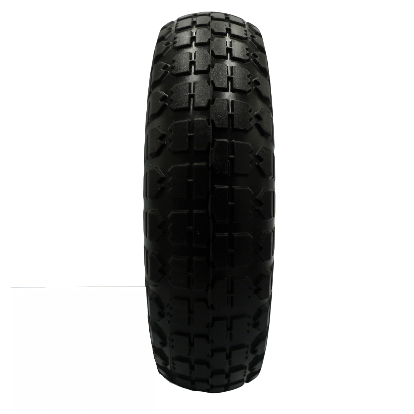 4.10/3.50-6 Flat Free Tire with 1inch and 3/4 Bearings, 3" Center Hub, Set of 2