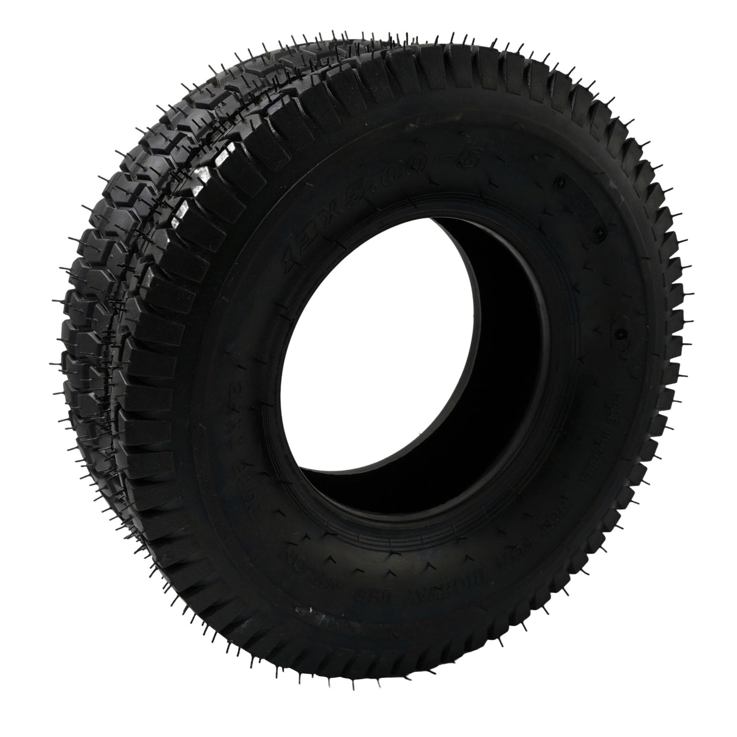13x5.00-6 Tire and Tube, 4PR TR-13 Valve Stem 13x5-6 for Riding Lawn Mowers and Utility Carts, with Turf Tread & Puncture-Resistant Inner Tube, 350 lbs Load Capacity