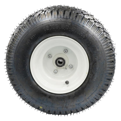 18x8.50-8 Lawn Mower Tire and Wheel with 3/4 & 1” Bearings, 3” Center Hub 18X850-8 Tire on Rim for Lawnmower Golf Cart Garden Tractor, 18 inch Tubeless Wheel Assembly Combo, 4PR