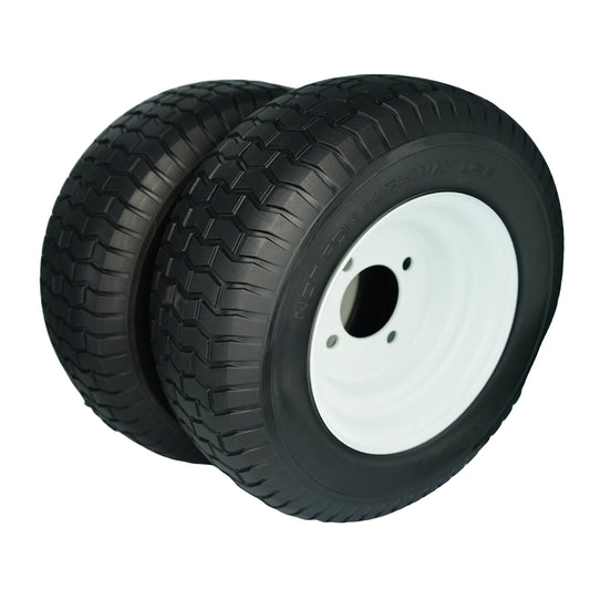 16x6.50-8 with 4 Lug Wheels, Set of 2 Flat Free 16x6.5x8 Replacement for Snapper 5-0294 Rear Engine Rider