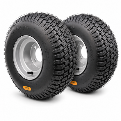 18x7.50-8 Lawn Mower Tires with Rim, 18 inch Tire & Wheel, Tubeless, 4PR | Set of 2, Replacement for Toro TimeCutter & more Models