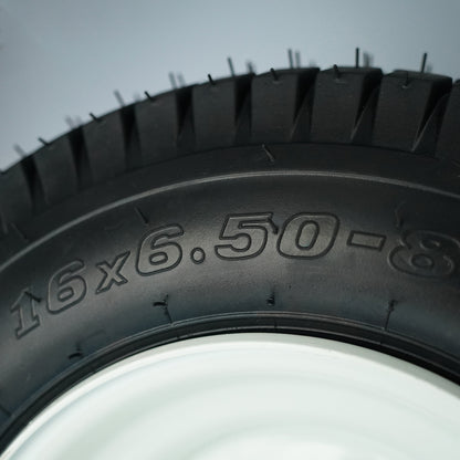 16x6.50-8 Tubesless Tire and Rim 1 inch bore, 3" Hub(Set of 2)