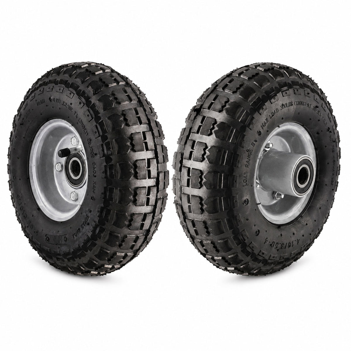 Mower Sulky Wheels 10 inch, 5/8 & 3/4 Axle, 2.25"-5.00" Hub, Compatible with X2 Sulky, 600 lbs