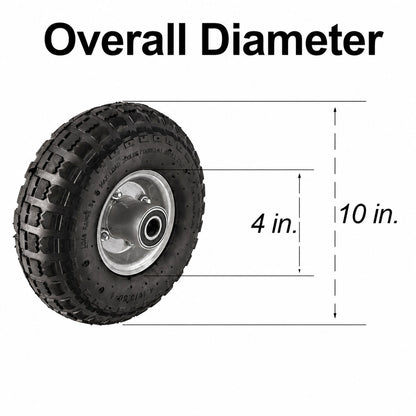 Mower Sulky Wheels 10 inch, 5/8 & 3/4 Axle, 2.25"-5.00" Hub, Compatible with X2 Sulky, 600 lbs