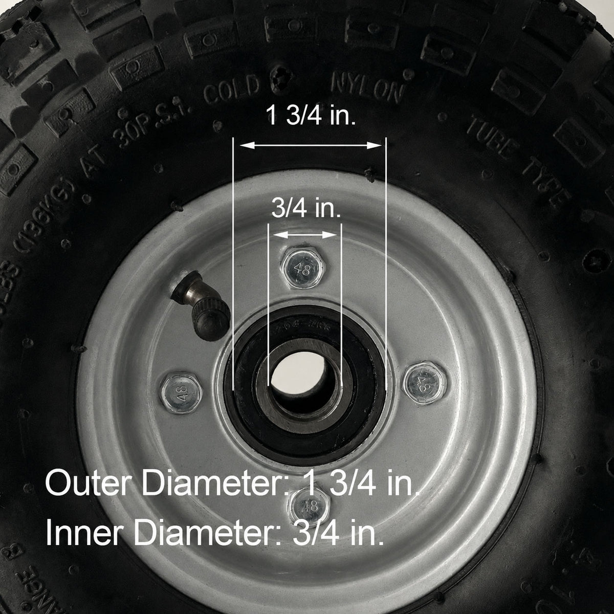 Mower Sulky Wheels 10 inch, 5/8 & 3/4 Axle, 2.25"-5.00" Hub, Compatible with X2 Sulky, 600 lbs