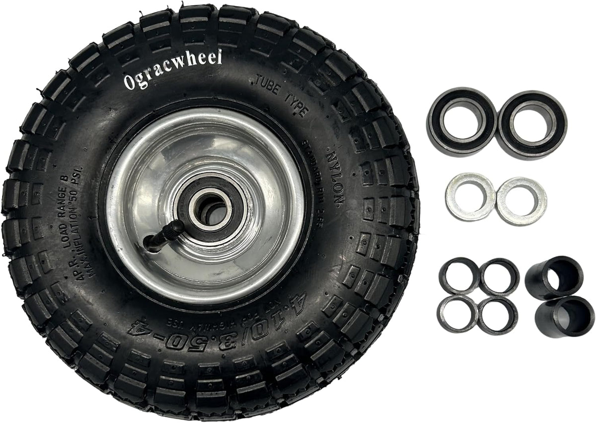 Mower Sulky Wheels 10 inch, 5/8 & 3/4 Axle, 2.25"-5.00" Hub, Compatible with X2 Sulky, 600 lbs