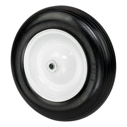 Flat Free Wheelbarrow Tire 3.50-8, 5/8 & 3/4 Bearing, 3" Hub - RelaxHome