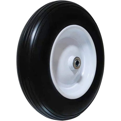 Flat Free Wheelbarrow Tire 4.00-6, 5/8 & 3/4 Bearing, 3" Hub - RelaxHome